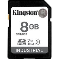 Карта памяти Kingston Industrial SDHC 8GB Class 10 UHS-I U3, V30, A1 (SDIT/8GB)
