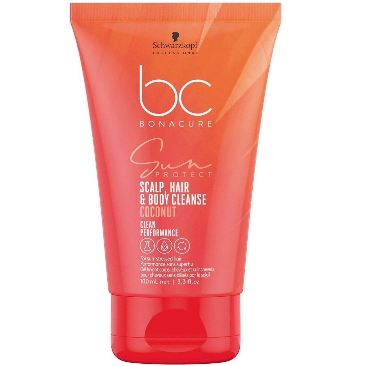 Шампунь Schwarzkopf Professional BC Bonacure Sun Protect Coconut 3In1 для шкіри голови волосся та тіла 100млфото1