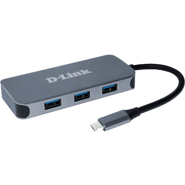 Акція на USB хаб D-Link DUB-2335 3xUSB3.0, 1xUSB-C/PD, 1xHDMI 1.4b, 1xGE, USB-C (DUB-2335) від MOYO