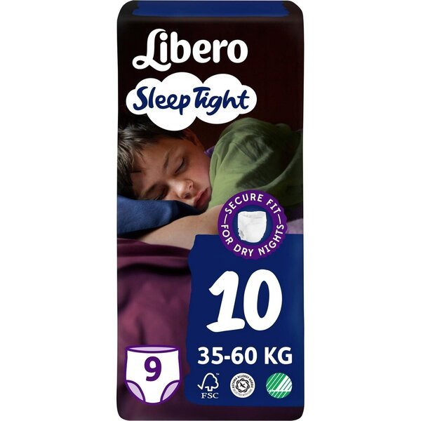 Акція на Подгузники-трусики Libero Sleep Tight размер 10 35-60кг 9шт від MOYO