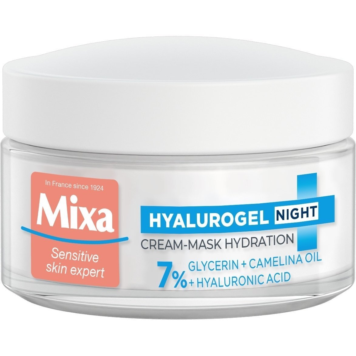 Крем-маска для обезвоженной кожи лица Mixa Hydrating Hyalurogel Night 50мл фото 