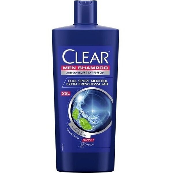Photos - Hair Product Clear Шампунь для чоловіків  проти лупи Крижана свіжість з ментолом 610мл 8 
