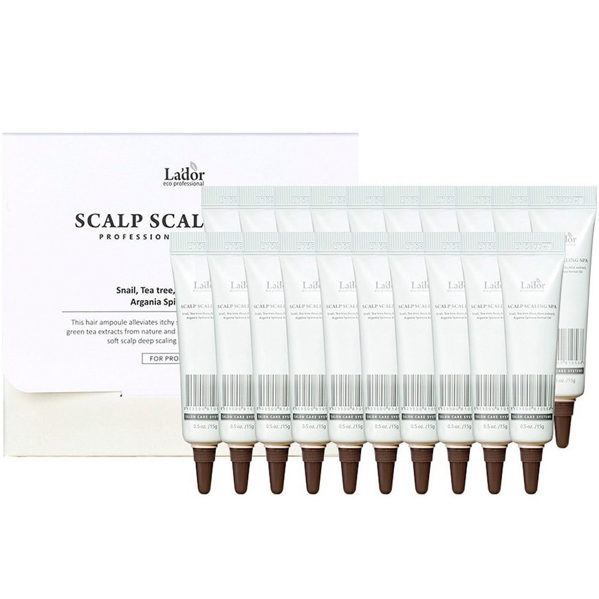 Набор сывороток-пилингов для кожи головы La'dor Scalp Scaling Spa Hair Ampoule 15*20шт фото 1