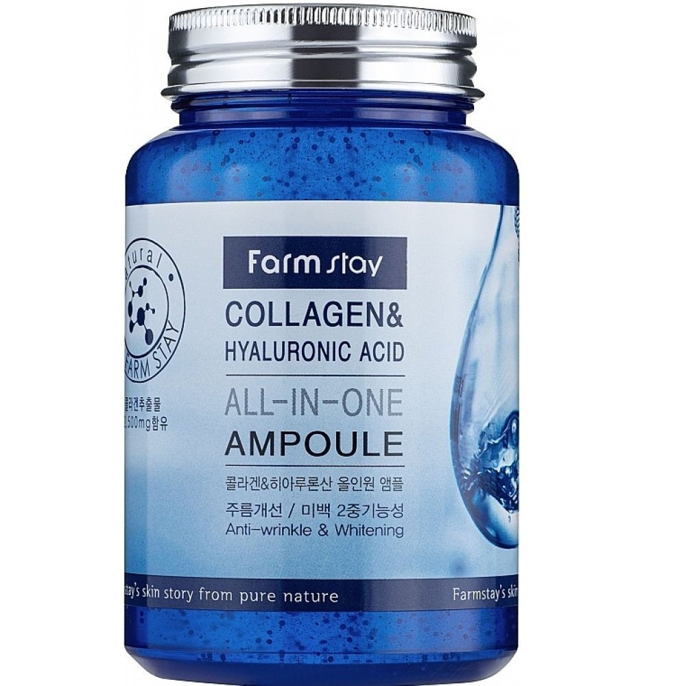 Сыворотка ампульная FarmStay Collagen&amp;Hyaluronic Acid All-In One Ampoule 250мл фото 