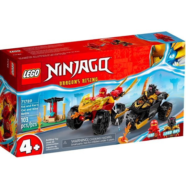 Акція на LEGO 71789 Ninjago Кай и Рас: Битва на машине и мотоцикле від MOYO