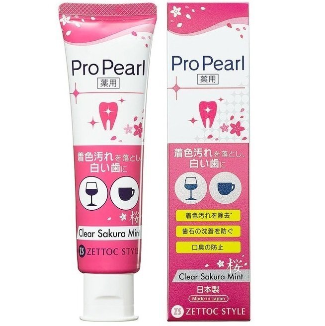 Зубна паста Zettoc ProPearl Sakura Mint Сакура та м`ята 100гфото