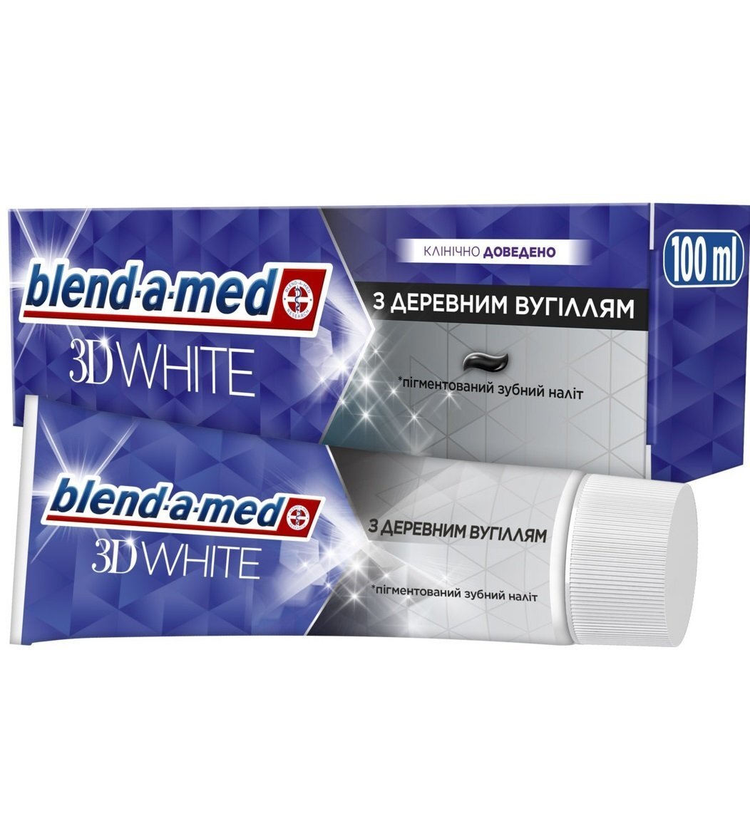 Зубная паста Blend-a-med 3D White С древесным углем 100мл фото 