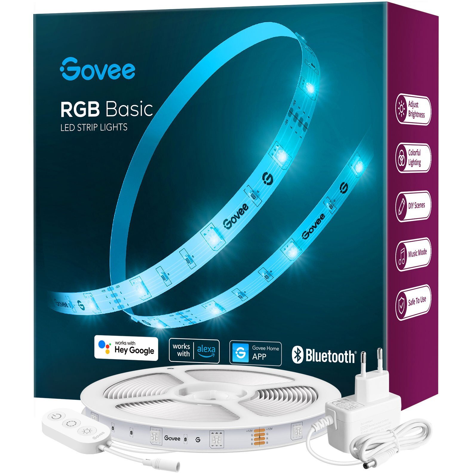 Стрічка світлодіодна розумна Govee H615A RGB Smart Wi-Fi + Bluetooth LED Strip Lights (H615A3A1)фото1