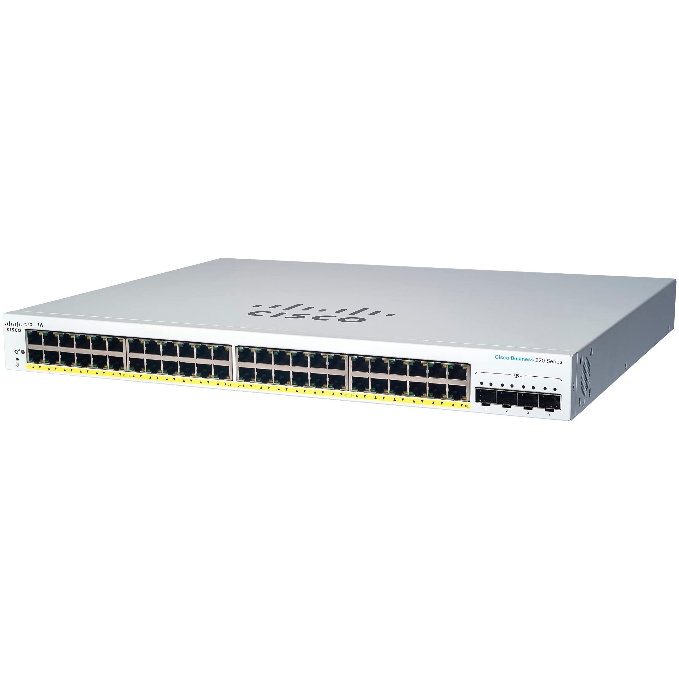 Комутатор Cisco CBS220 Smart 48-port GE, PoE, 4x1G SFP (CBS220-48P-4G-EU)фото1