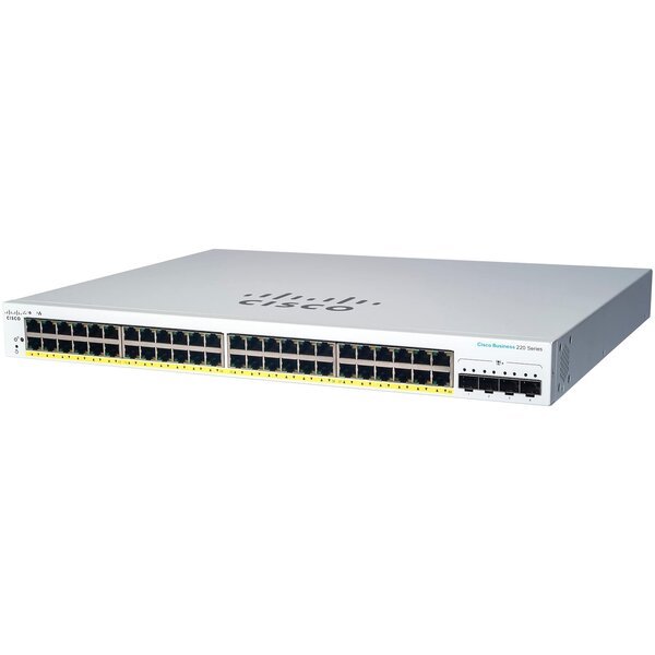 Коммутатор Cisco CBS220 Smart 48-port GE, PoE, 4x1G SFP (CBS220-48P-4G-EU)