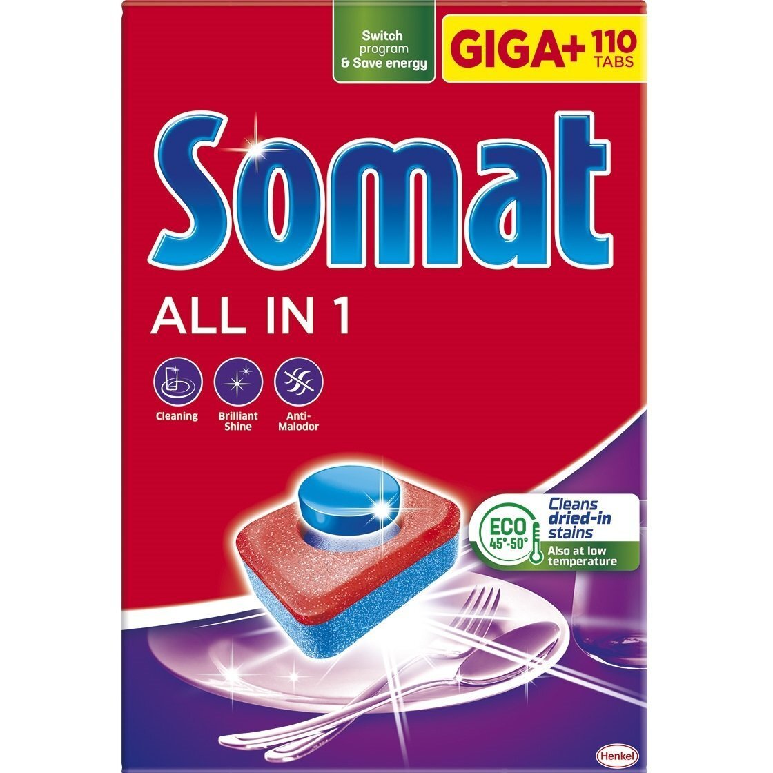 Таблетки для посудомоечной машины Somat All in one 110шт фото 