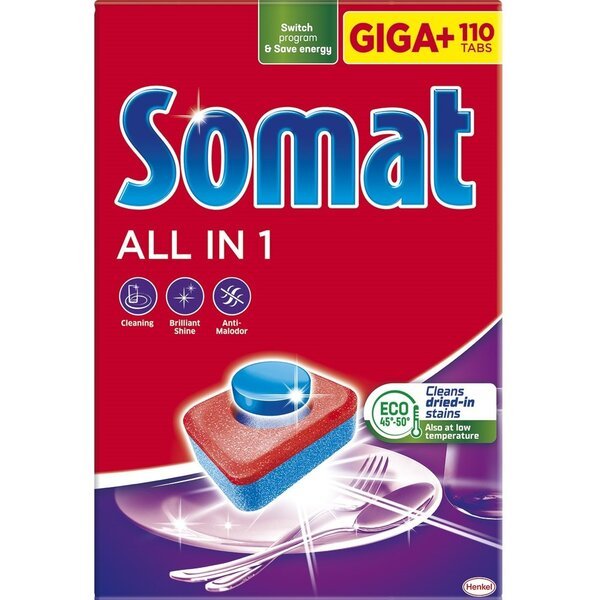 

Таблетки для посудомоечной машины Somat All in one 110шт