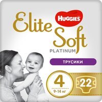 Підгузки-трусики Huggies Elite Soft Platinum Mega 4 9-14кг 22шт