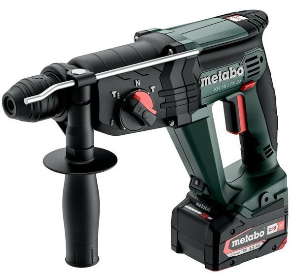 

Перфоратор Metabo KH 18 LTX 24 аккумуляторный, Li-Power, 18В 2*5.2Ач (601712650)
