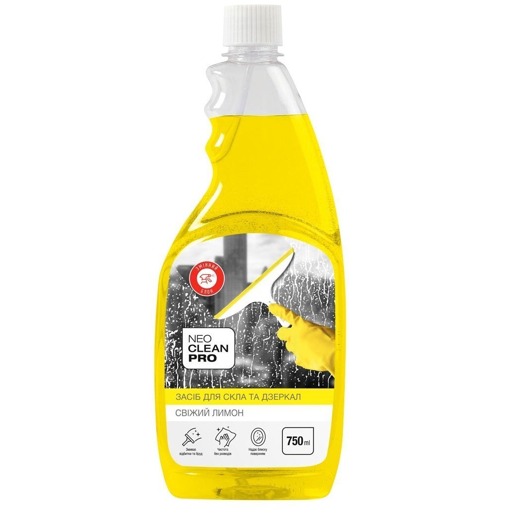 Засіб для миття скла та дзеркал Biossot NeoCleanPro Свіжий лимон 750млфото1