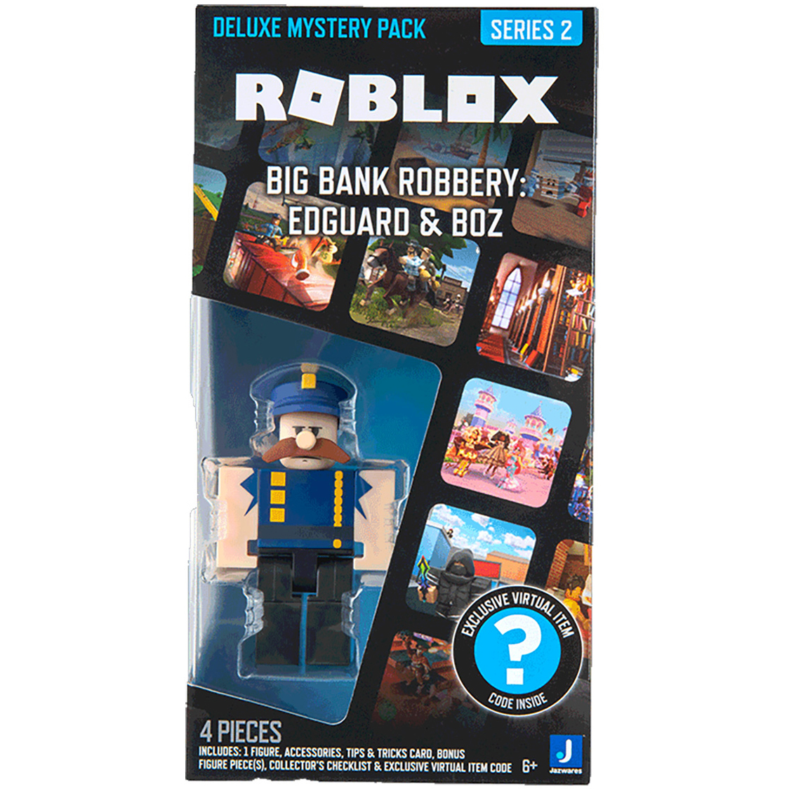 Игровая коллекционная фигурка Roblox Deluxe Mystery Pack Big Bank Robbery: Edguard and Boz фото 