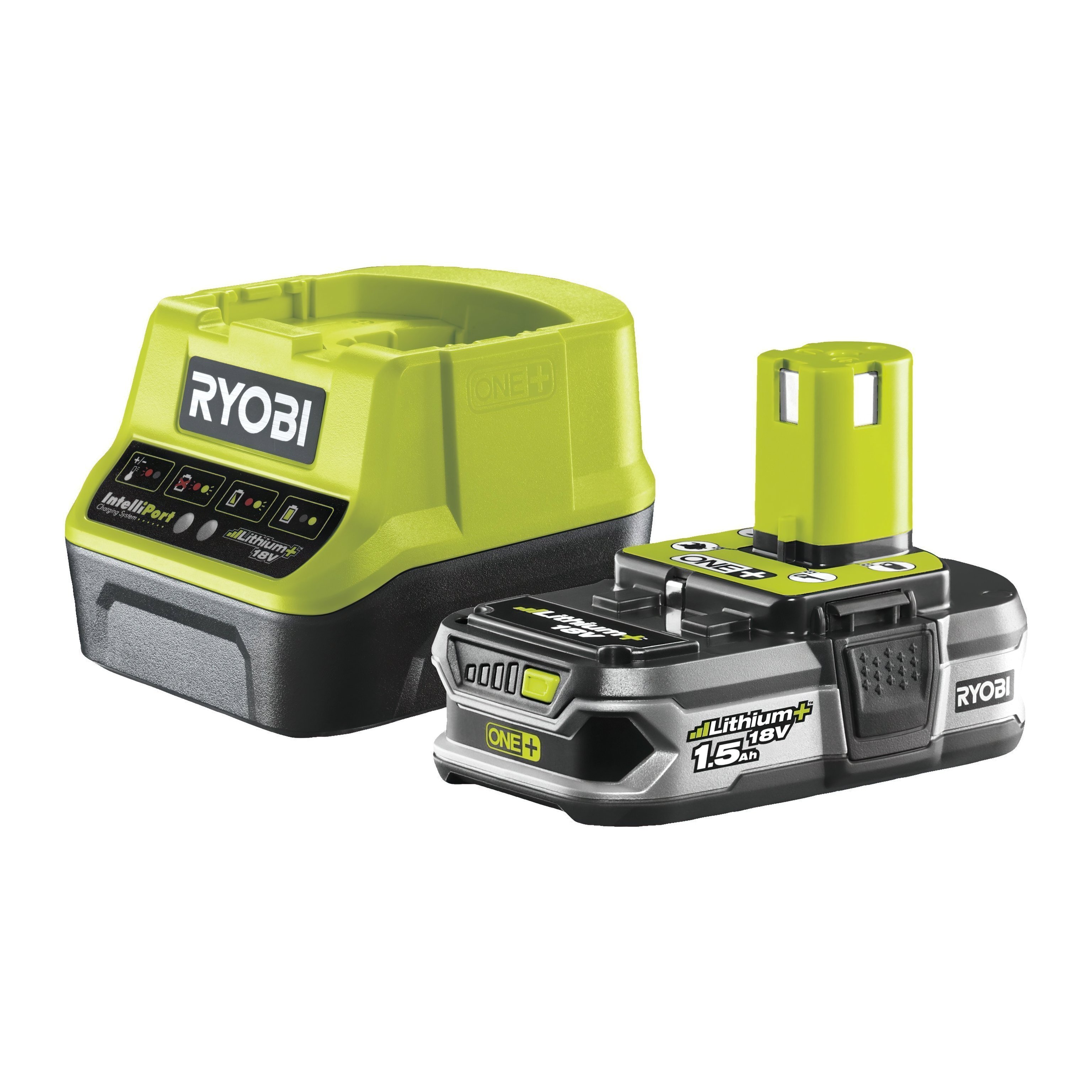 Акумулятор та зарядний пристрій Ryobi ONE+ RC18120-115, 18В, 1.5 Ач (5133003357) фото 1