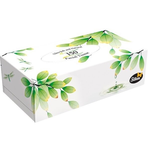 

Салфетки гигиенические Silken Natural двухслойные 150 шт
