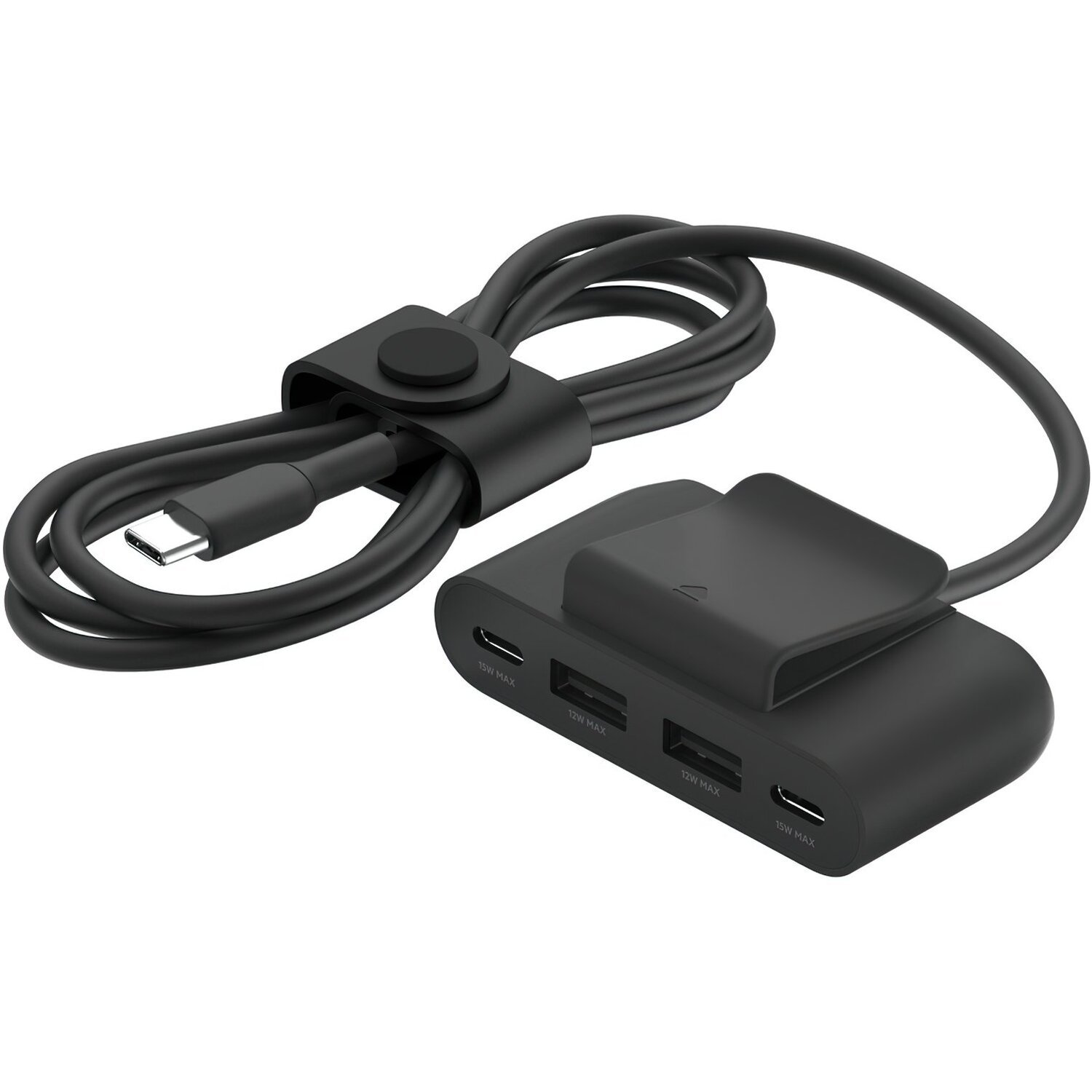 USB хаб Belkin 2хUSB-C/2хUSB-A, 2м, Black (BUZ001BT2MBKB7) фото 