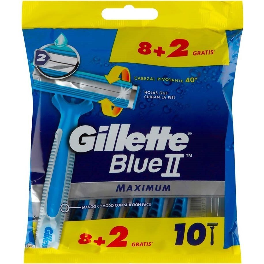 Бритва без сменных картриджей Gillette Maximum Blue 10шт фото 