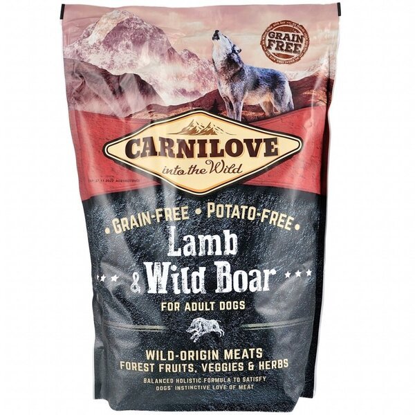 Сухой корм для собак Carnilove Adult Lamb and Wild Boar 1.5 кг