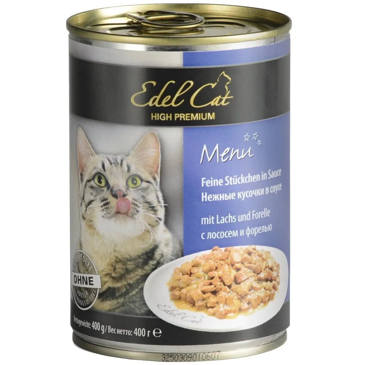 Вологий корм для дорослих котів Edel Cat з лососем та фореллю 400 грфото