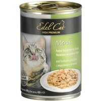 Вологий корм для дорослих котів Edel Cat з індичкою та печінкою 400 гр