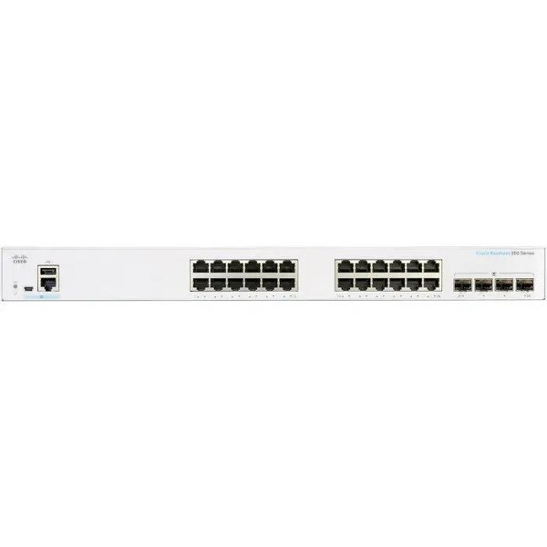 

Коммутатор Cisco CBS350 Managed 24-port GE, 4x10G SFP+ (CBS350-24T-4X-EU)