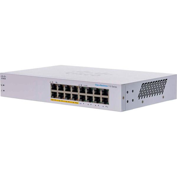 Коммутатор Cisco CBS110 Unmanaged 16-port GE, Partial PoE (CBS110-16PP-EU)