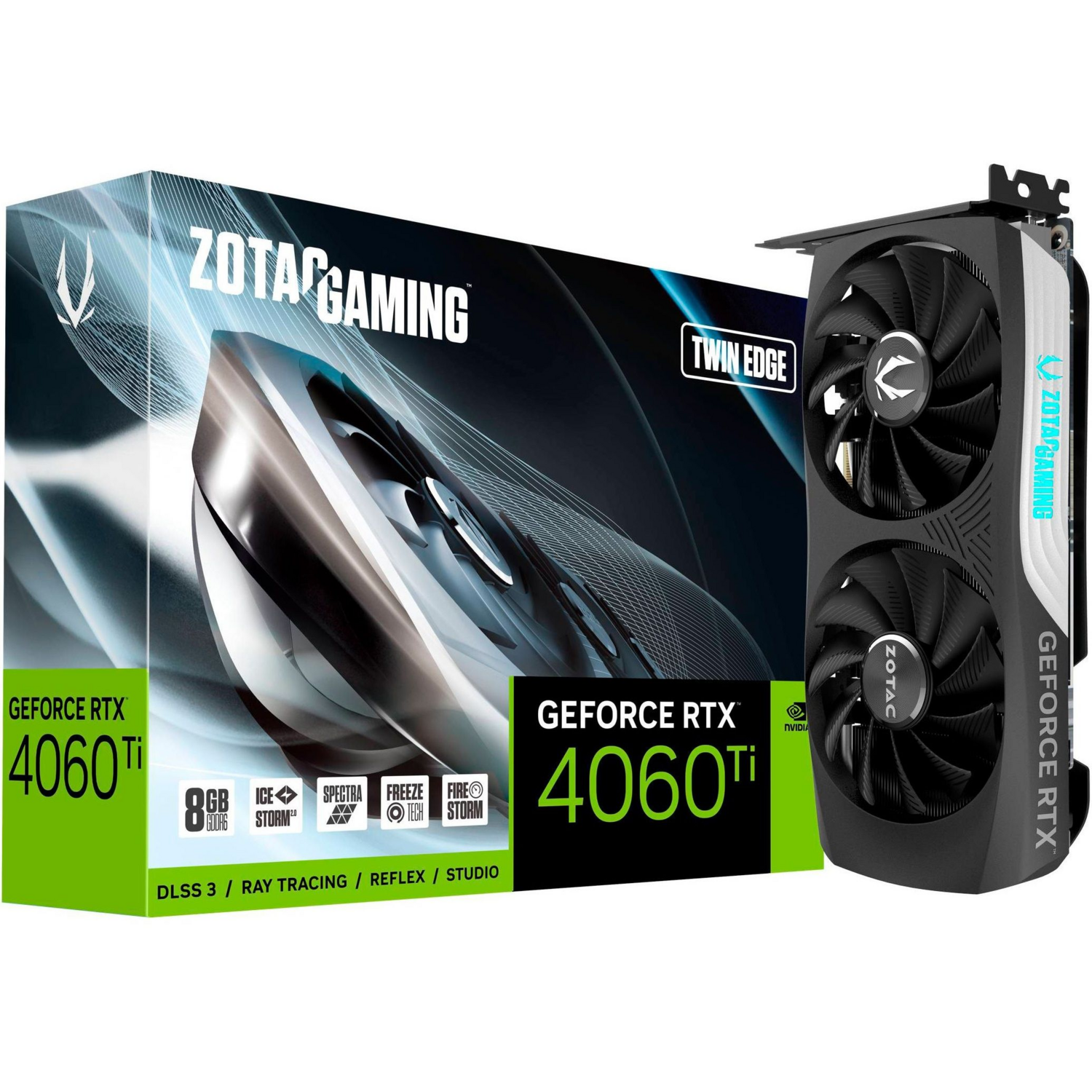 Видеокарта ZOTAC GeForce RTX 4060 Ti 8GB GDDR6 Twin Edge (ZT-D40610E-10M) фото 