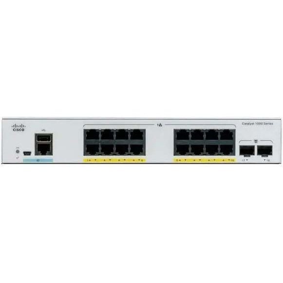 Коммутатор Cisco Catalyst 1000 16port GE, 2x1G SFP