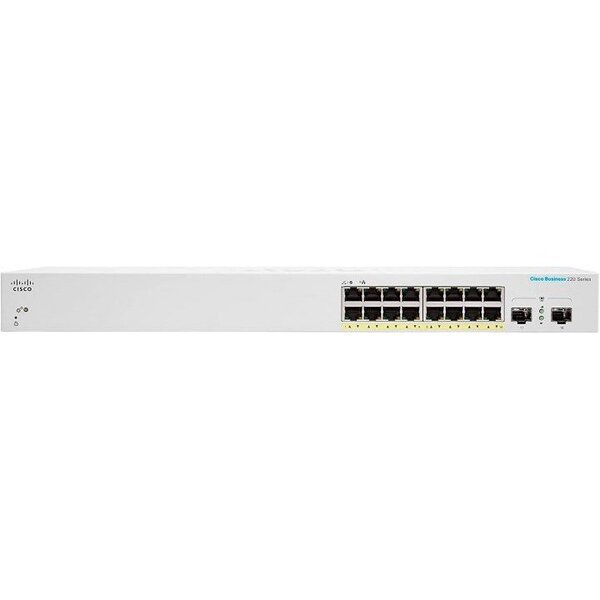 Коммутатор Cisco CBS220 Smart 16-port GE, 2x1G SFP (CBS220-16T-2G-EU)