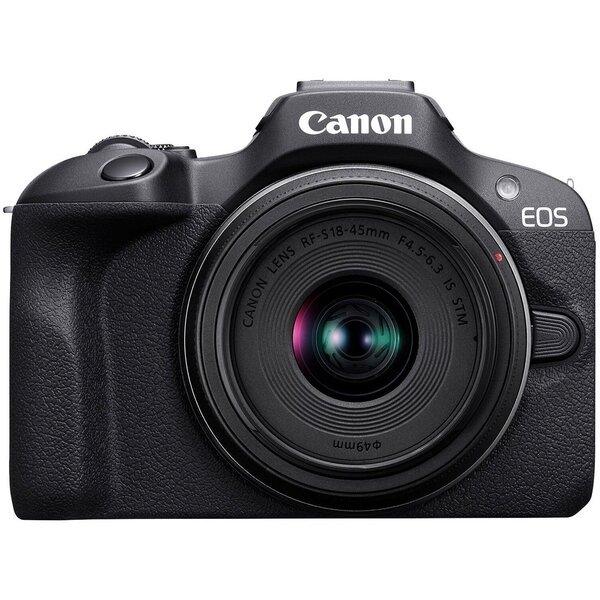 Акція на Фотоаппарат CANON EOS R100 + RF-S 18-45 IS STM Black (6052C034) від MOYO
