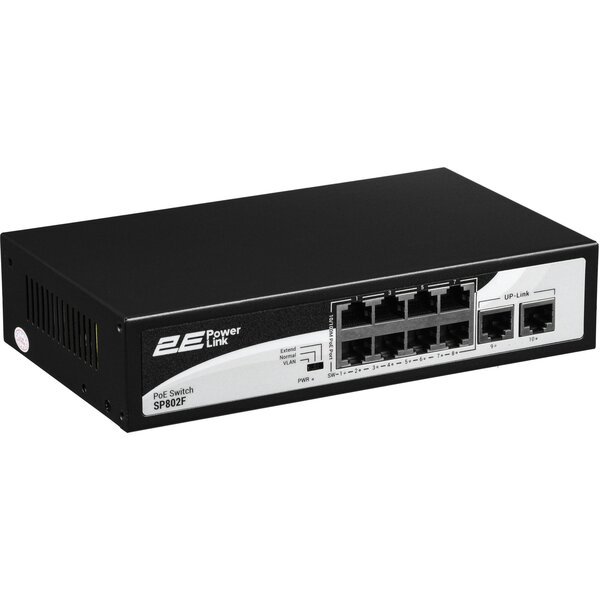 

Коммутатор 2E PowerLink SP802F 8xFE PoE+, 2xFE Uplink, 96Вт (2E-SP802F-2)