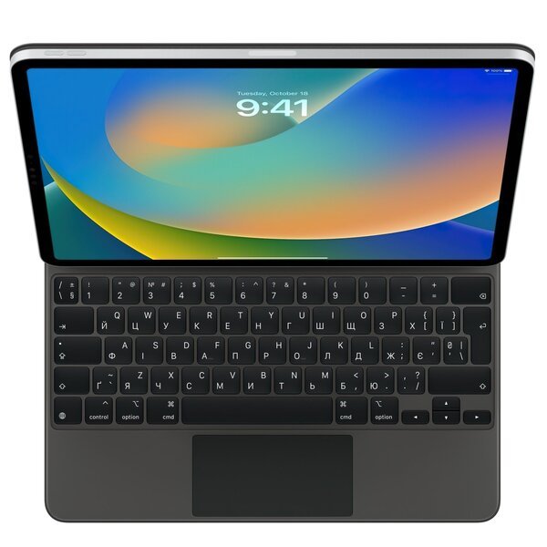 Акція на Чехол-клавиатура Apple Magic Keyboard для iPad Pro 12.9” (5th gen) UA, Black (MJQK3UA/A) від MOYO