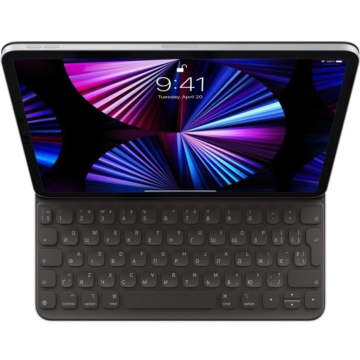 Чехол-клавиатура Apple Smart Keyboard Folio для iPad Air (5th gen) и iPad Pro 11” (3rd gen) UA, Black (MXNK2UA/A) фото 