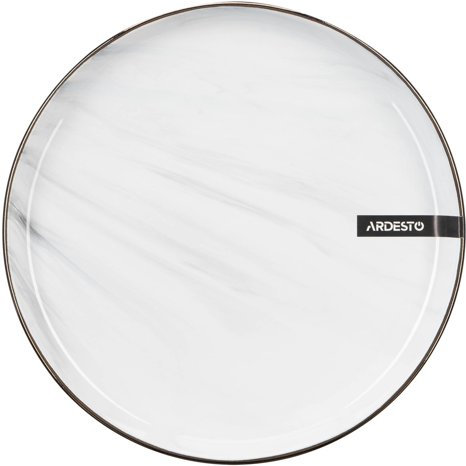 Тарелка десертная Ardesto Marmo, 19 см, белая (AR2919MRW) фото 