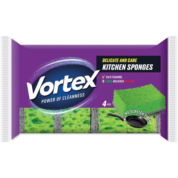 

Губки для деликатных поверхностей Vortex 4шт