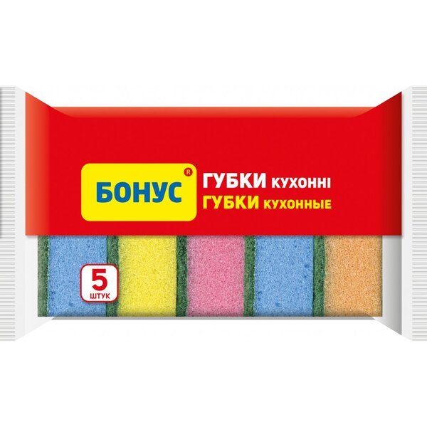 

Губки кухонные Бонус 5шт