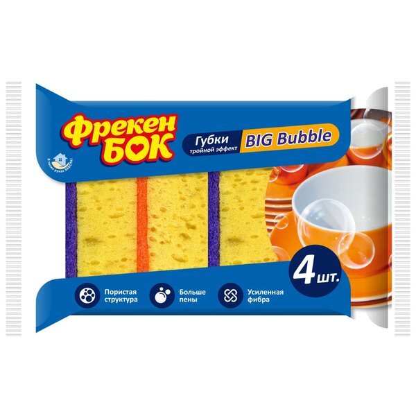 

Губки кухонные Фрекен Бок Big Bubble 4шт