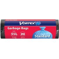 Пакеты для мусора Vortex 50*60см черные 35л*20шт