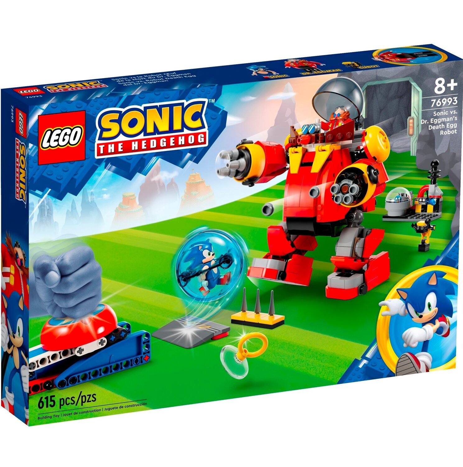 LEGO 76993 Sonic the Hedgehog Соник против смертельного робота-яйца доктора Эгмана фото 
