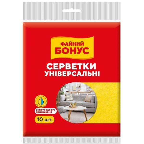 Салфетки вискозные Файний Бонус 10шт