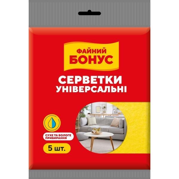 

Салфетки вискозные Файний Бонус 5шт