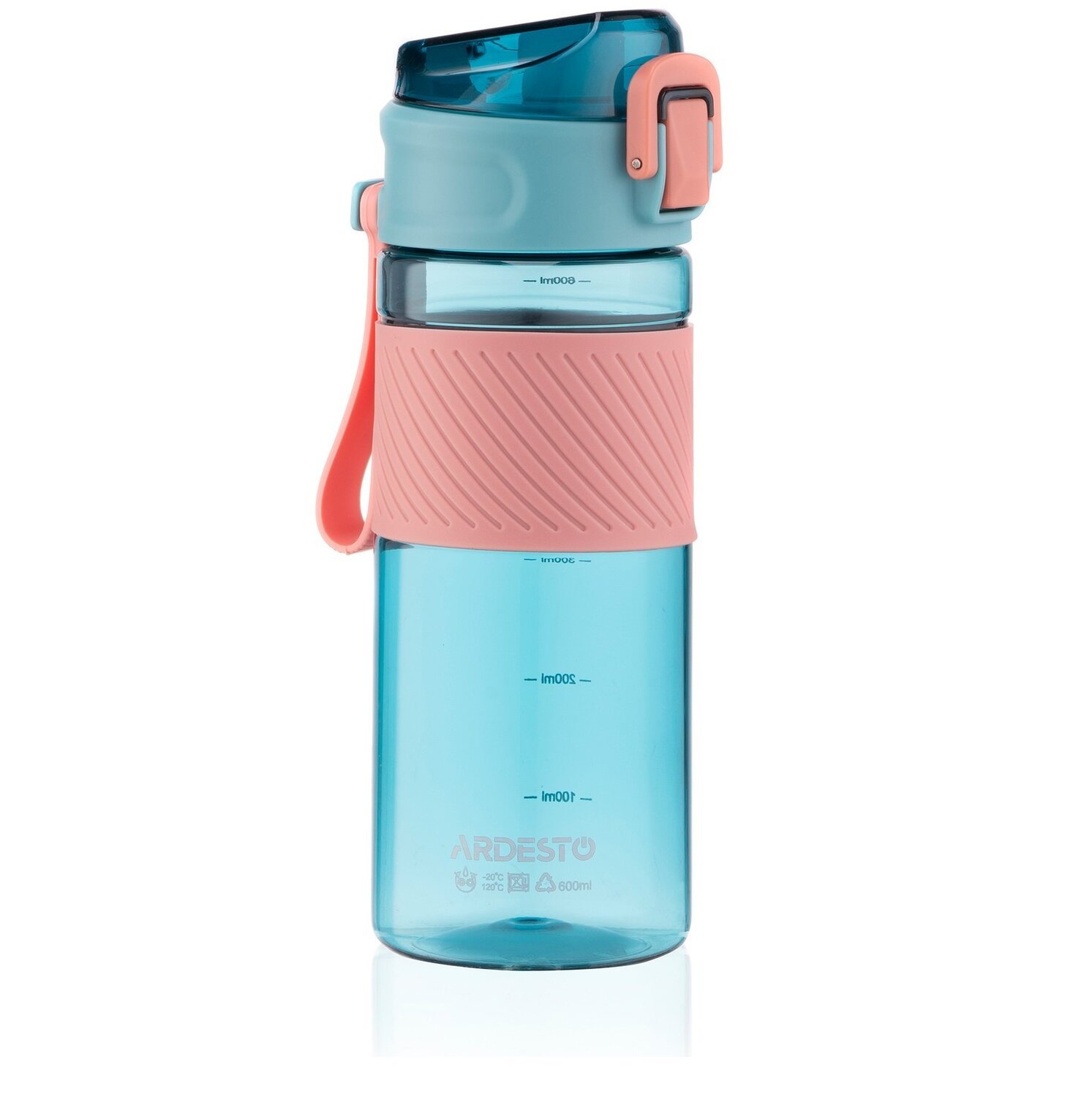 Бутылка для воды Ardesto Active 600 мл, голубая (AR2260PB) фото 