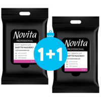 Влажные салфетки для снятия макияжа Novita Professional с фитокомплексом 15 шт