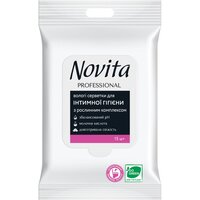 Салфетки влажные Novita Professional для интимной гигиены с растительным комплексом 15шт