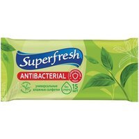 Серветки вологі Superfresh Antibacterial Green Tea 15шт