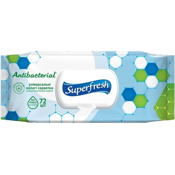 Салфетки влажные Superfresh Antibacterial 72шт