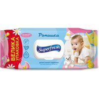 Салфетки влажные Superfresh Baby chamomile 120шт